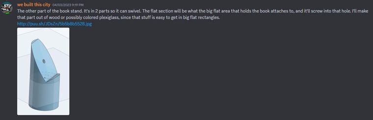 a picture of a discord message containing an explanation for what I worked on